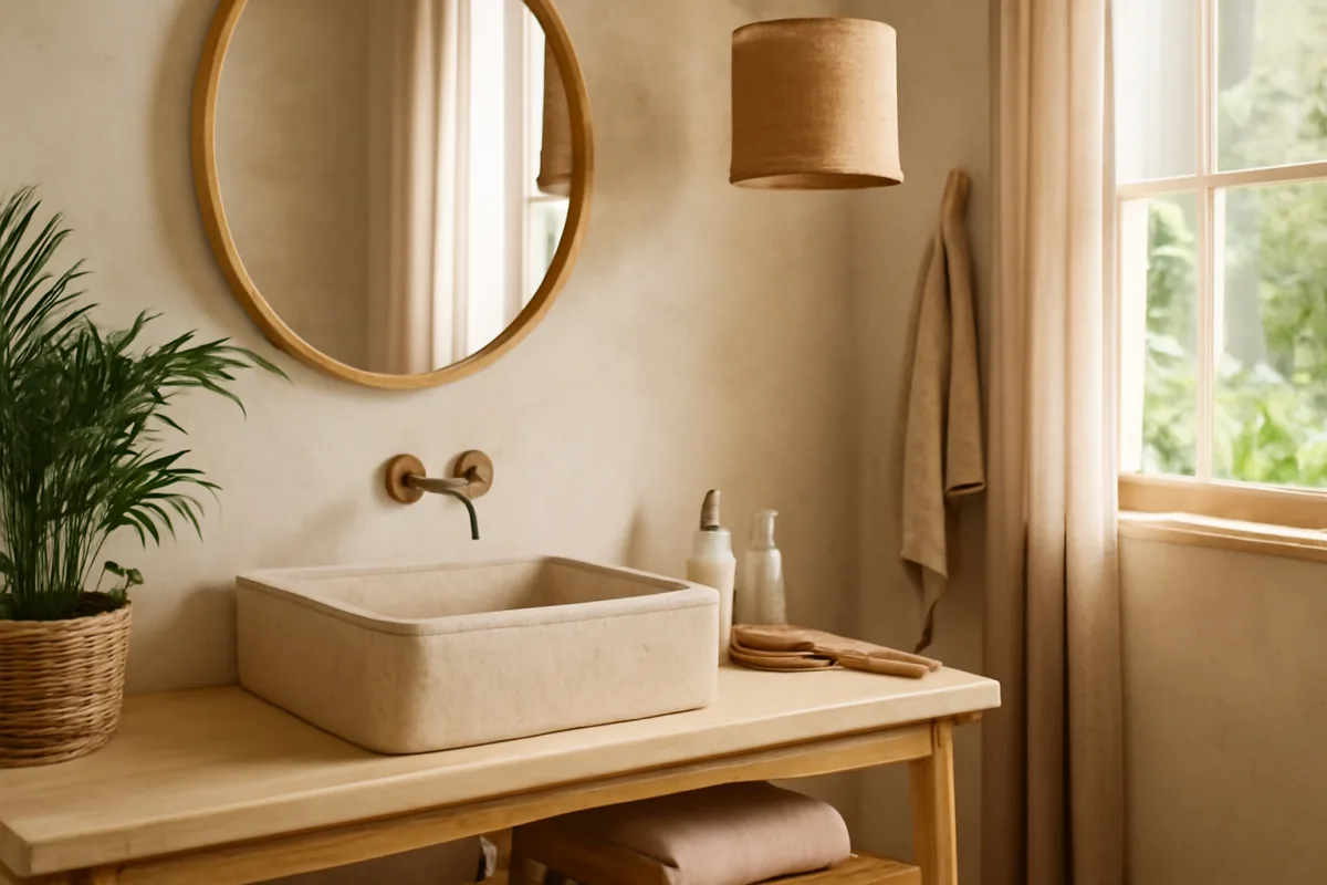 Materiali naturali per arredare la stanza da bagno: la soluzione semplice per un ambiente più sano