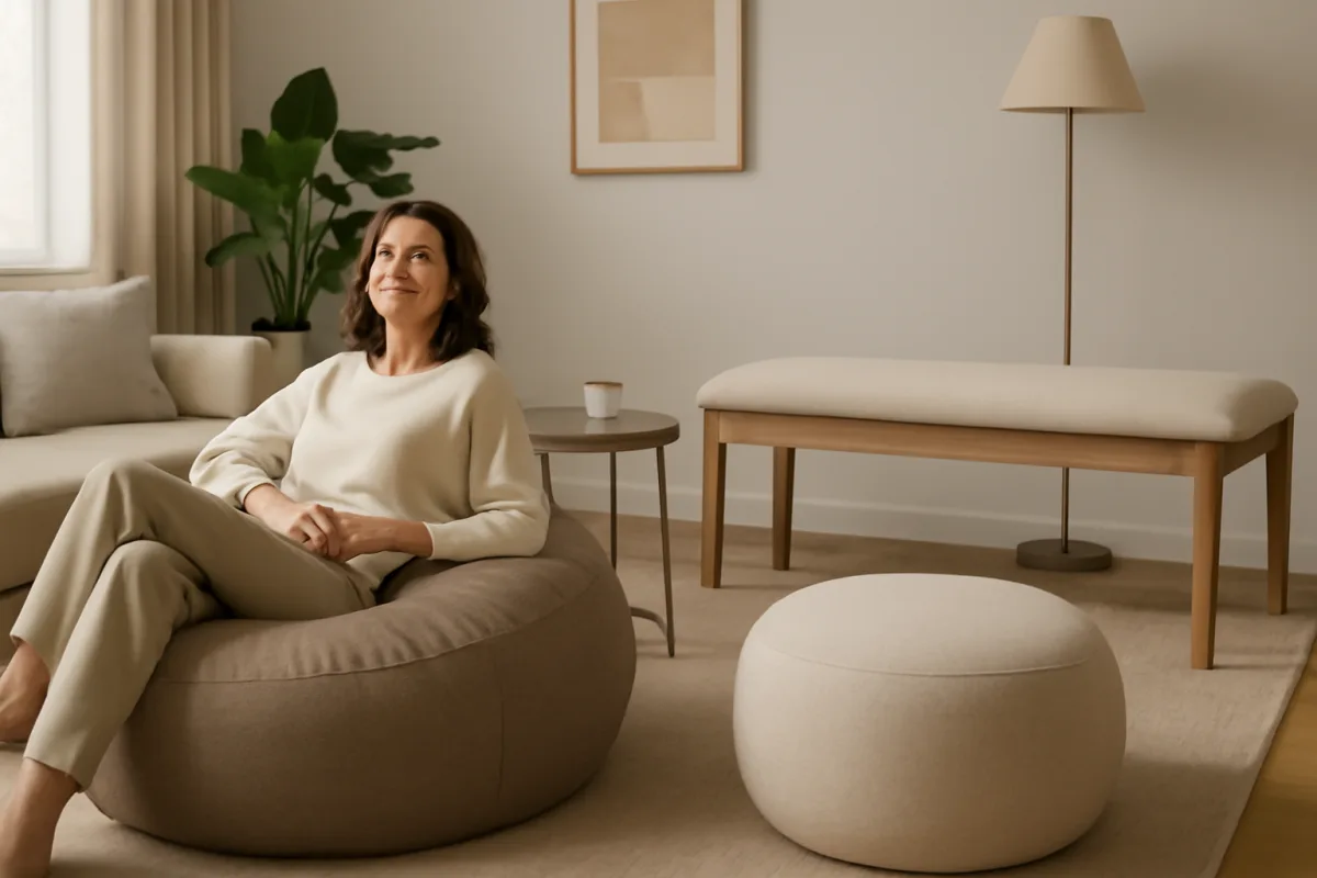 Sedute alternative per zona relax: pouf e panche che conquistano per comfort e stile