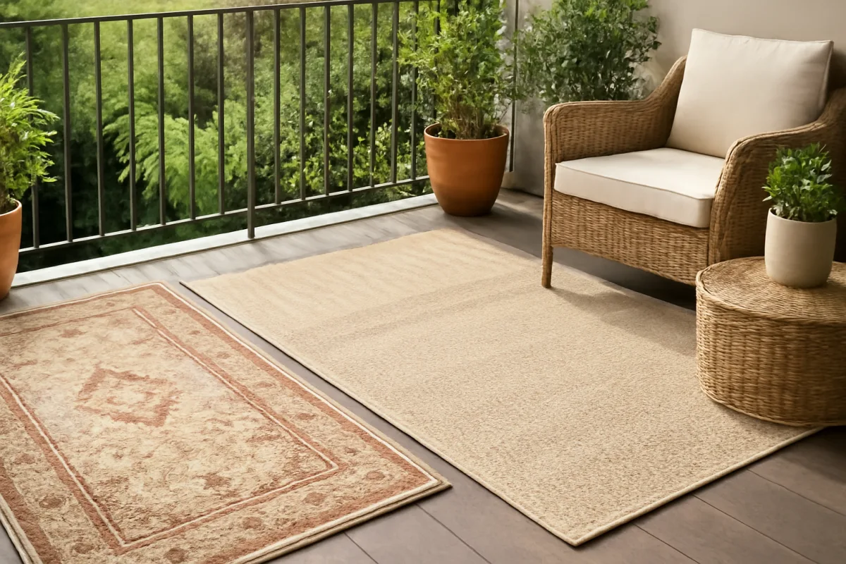 Tappeti outdoor per balcone e patio: perché sono diversi dai classici tappeti da interno