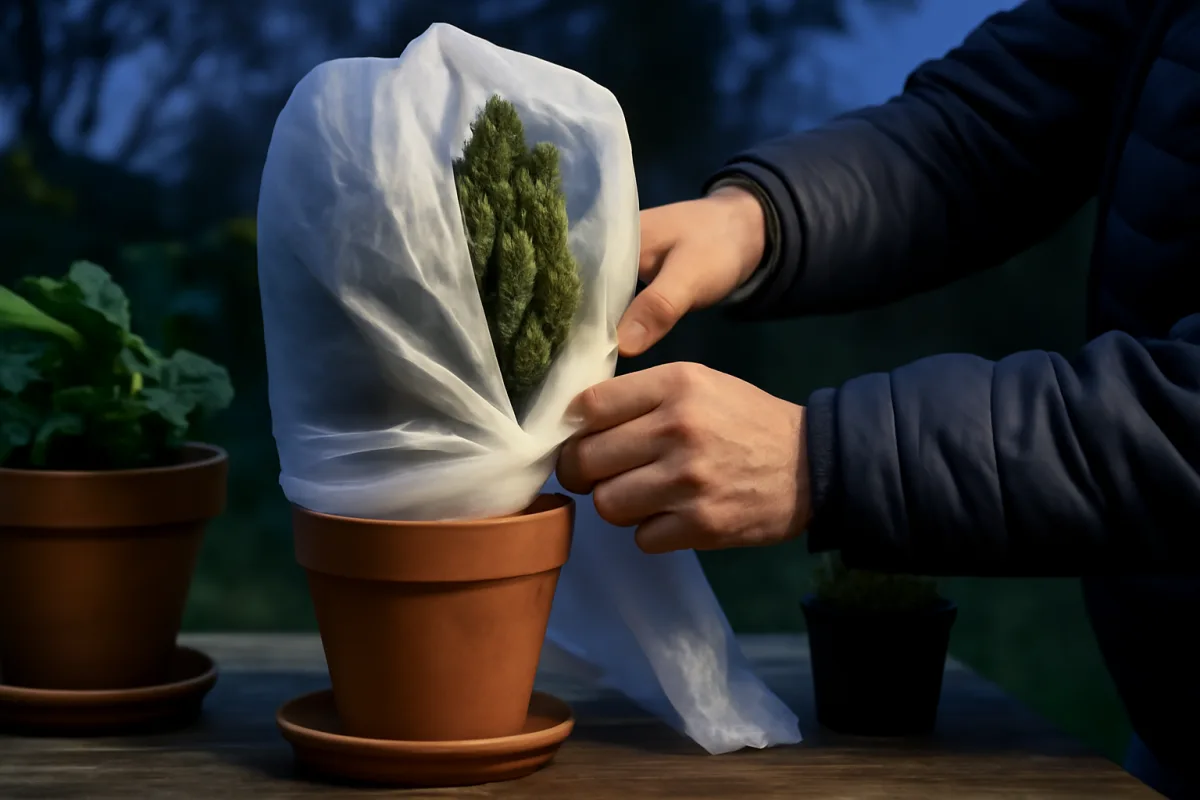 Come proteggere le piante in vaso all’aperto? La tecnica che salva dal freddo notturno