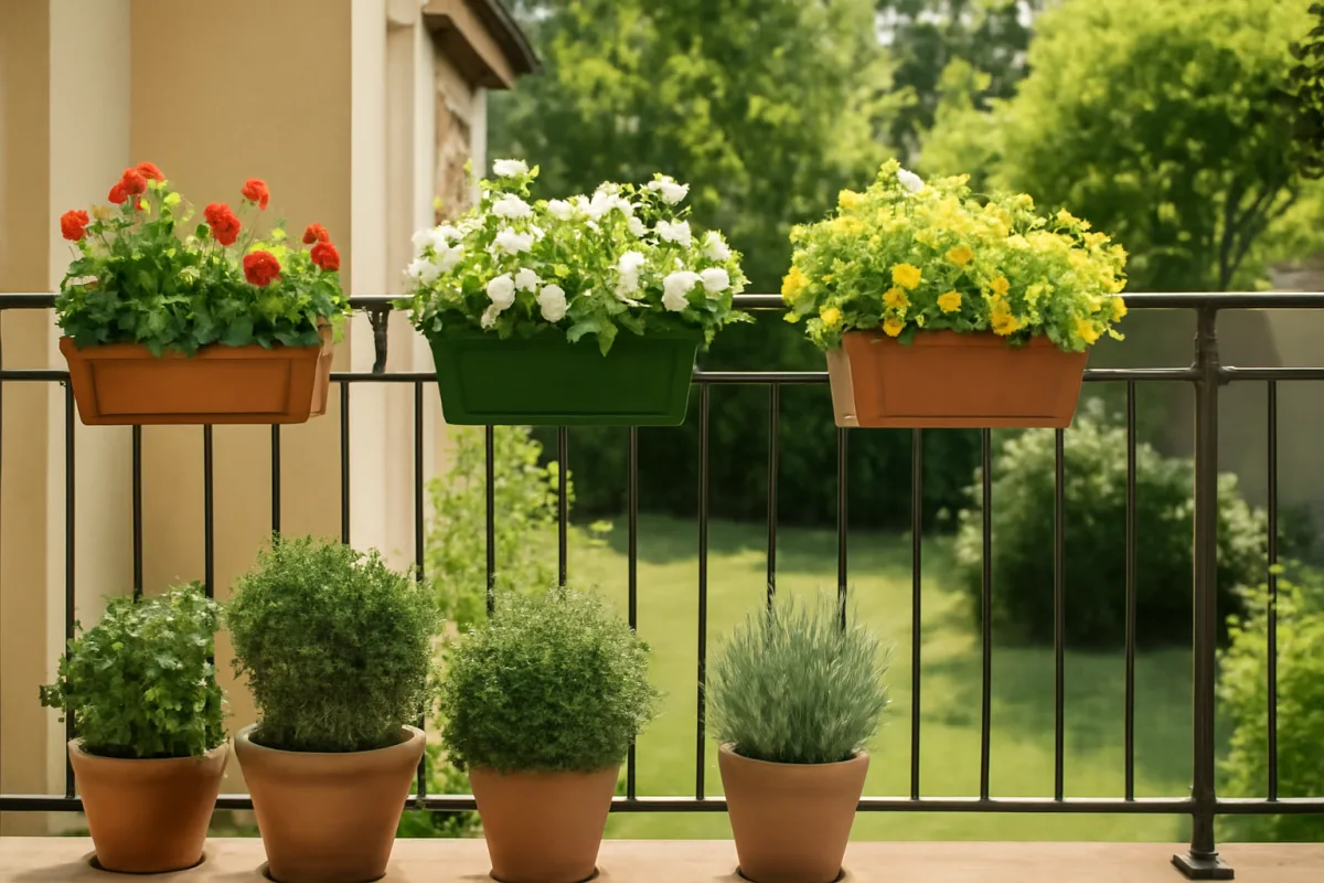 Arredare con fioriere sospese: il dettaglio che rinnova balconi e giardini senza lavori