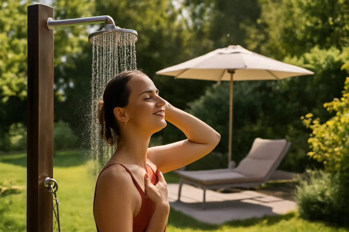 Doccia da esterno per giardino: comfort extra che arricchisce la vita estiva senza complicazioni