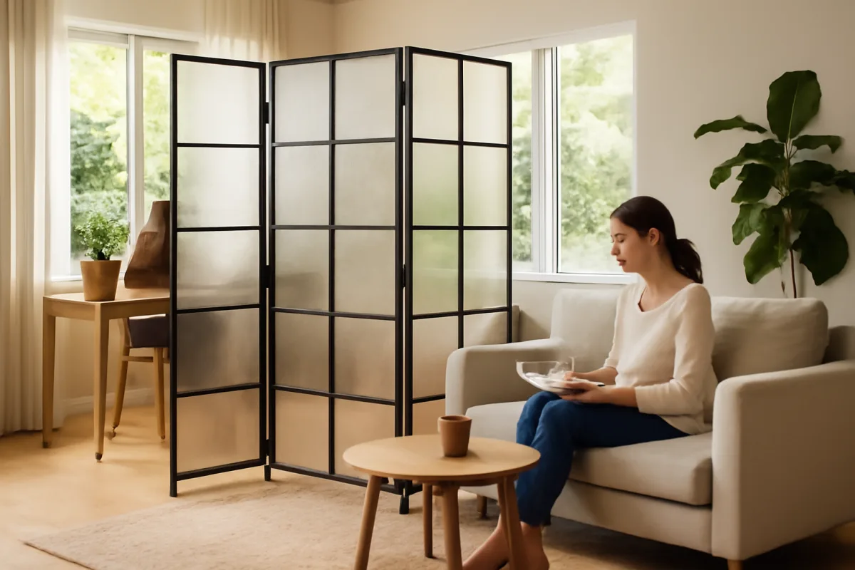 Divisori mobili in soggiorno: privacy senza rinunciare alla luminosità e bellezza degli spazi aperti